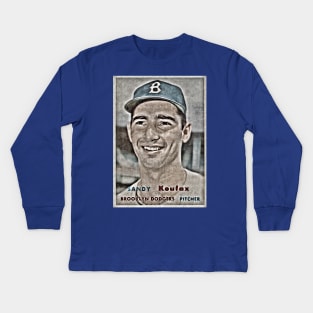 Sandy Koufax: 1957 Flashback Champs Kids Long Sleeve T-Shirt